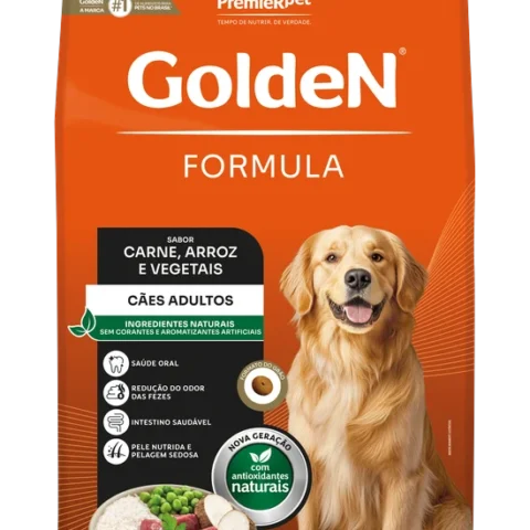Ração Golden Formula Cães Adultos Sabor Carne E Arroz 15kg