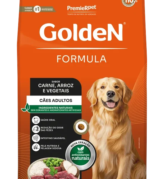 Ração Golden Formula Cães Adultos Sabor Carne E Arroz 15kg