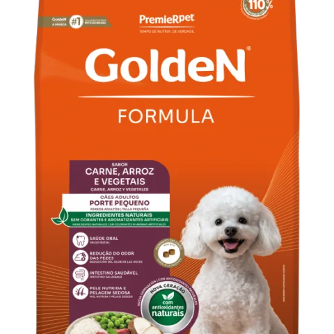 Ração Golden Formula Cães Adultos Porte Pequeno Carne & Arroz