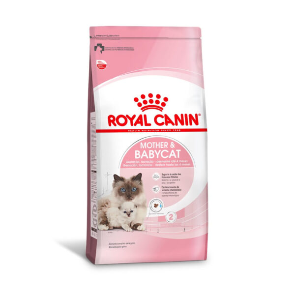 Ração Royal Canin Mother & Babycat para Gatas Gestantes Lactantes e Gatos Filhotes de 1 a 4 Meses 1,5Kg