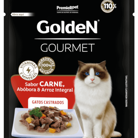 Ração Úmida Golden Gourmet para Cães Adultos de Porte Pequeno Sabor Carne 85g