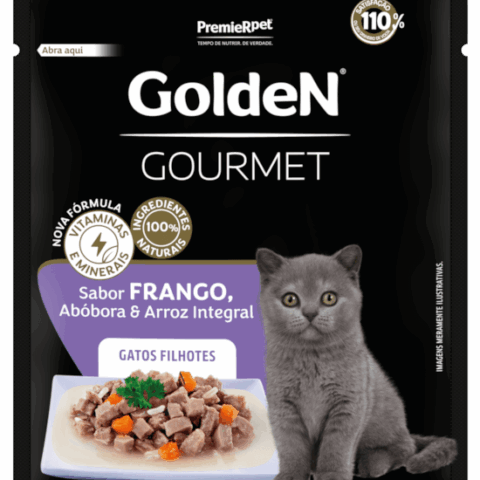 Ração Úmida Golden Gourmet para Gatos Filhotes Sabor Frango 70g