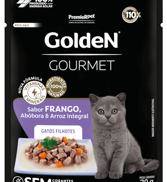 Ração Úmida Golden Gourmet para Gatos Filhotes Sabor Frango 70g