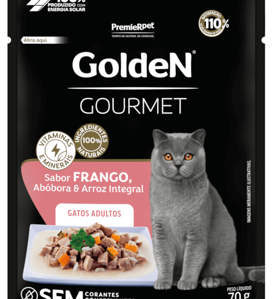 Ração Úmida Golden Gourmet para Gatos Adultos Sabor Frango 70g