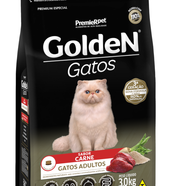 Ração Golden para Gatos Adultos Sabor Carne 10,1 KG
