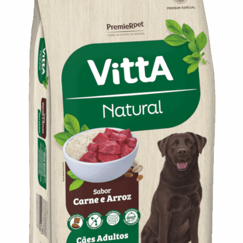 Ração Vitta Natural Cães Adultos Carne e Arroz 15 kg