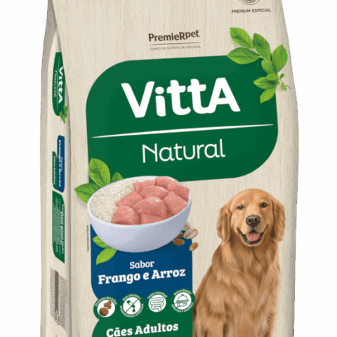 Ração Vitta Natural Cães Adulto Frango e Arroz  15kg
