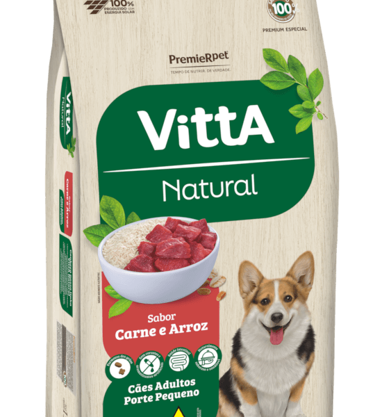 Ração Caes Vitta Natural Adulto Raça Pequena Carne/Arroz 15Kg
