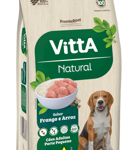 Ração Vitta Natural Cães Adultos Porte Pequenos Frango e Arroz  15 Kg