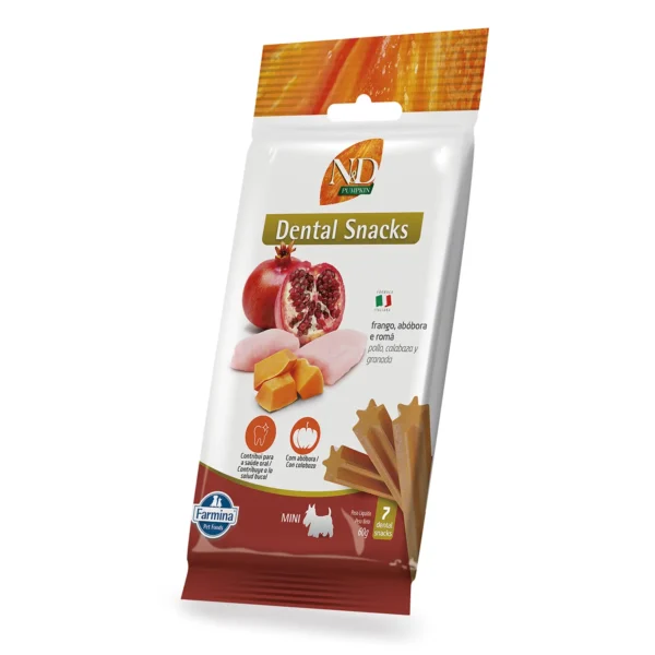 PETISCO DENTAL  PUMPKIN SNACK ADULTO RAÇA  MINI FRANGO 0,06KG