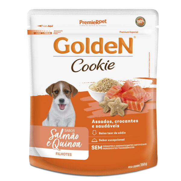 COOKIE GOLDEN FILHOTE SALMAO E QUINOA 350 G