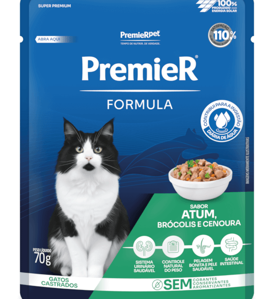 RAÇÃO ÚMIDA FORMULA GATOS CASTRADOS SABOR  ATUM  70g