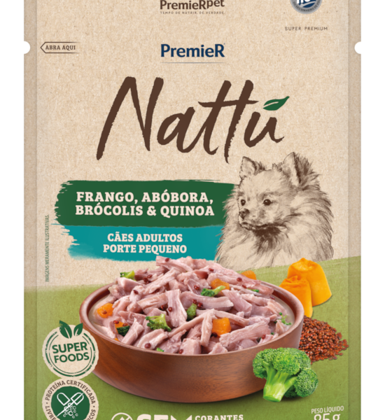 GOURMET NATTU CAES PEQ PORTE AD ABOBORA 20X85 G 7897348209041