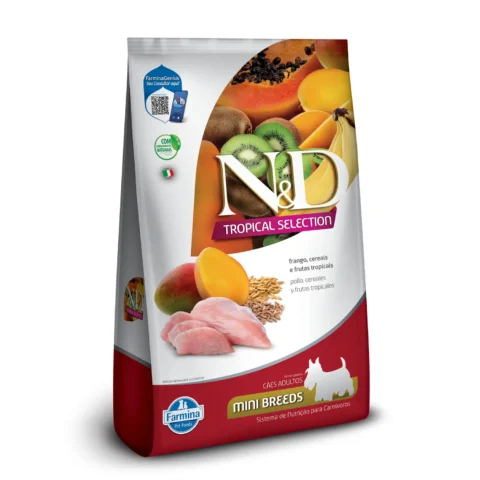 Ração N&D Tropical Selection Cães Adultos Mini Frango  2 Kg