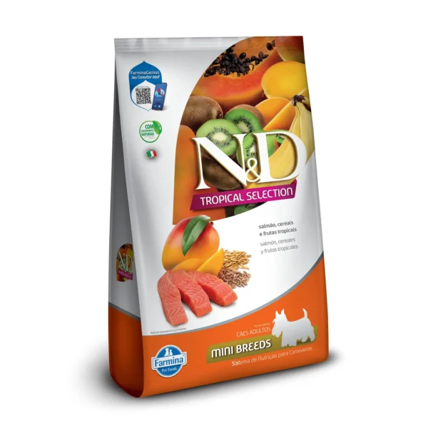 Ração N&D Tropical Selection  Cães Adultos  Mini  Salmão  2,5 Kg