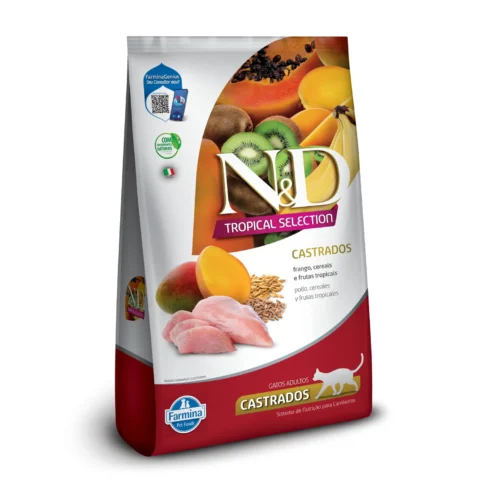 Ração N&D tropical Selection  Gatos Adultos Castrados Frango 400 g
