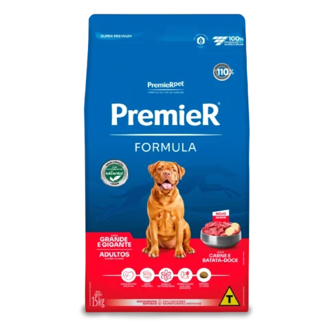 Ração Premier Formula Cães Adultos Raças Grandes e Gigantes Carne e Batata Doce 15 kg