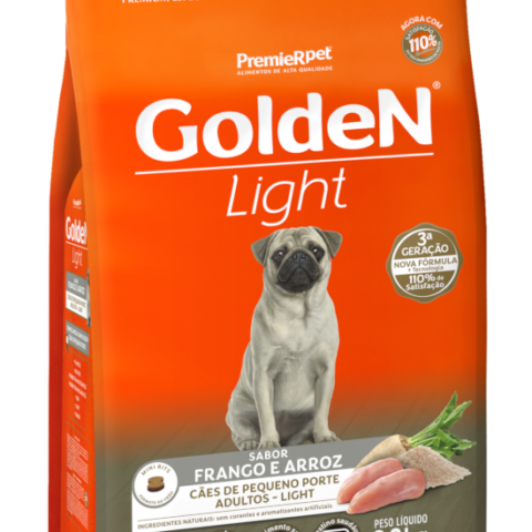 Ração Golden Fórmula Light Mini Bits Cães Adultos Raças Pequenas Frango e Arroz 3,0 kg