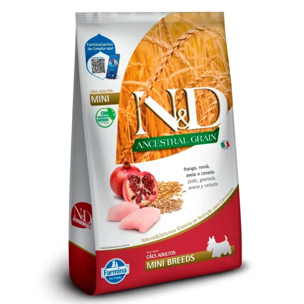 Ração N&D Ancestral Grain Cães Adultos Mini Frango 2,5 kg