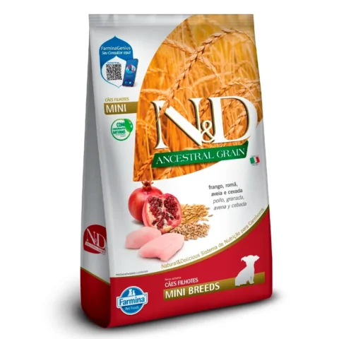 Ração N&D Ancestral Grain Cães Adultos Mini Frango 2,5 kg