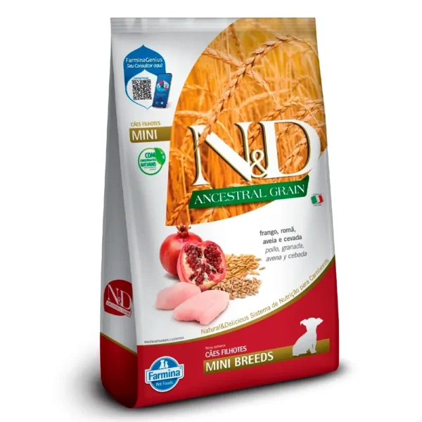Ração N&D Ancestral Grain Cães Adultos Mini Frango 2,5 kg