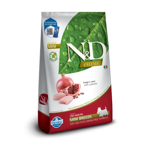 Ração N&D Prime Cães Adultos Mini Frango e Romã 2,5 kg