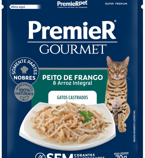 GOURMET PREMIER GATOS CAST. FRANGO 20X70 G 7897348200529