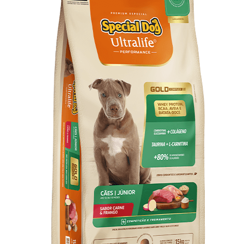 RAÇÃO SPECIAL DOG  ULTRALIFE PERFORMANCE CÃES  JUNIOR CARNE  E FRANGO  15KG