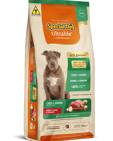RAÇÃO SPECIAL DOG  ULTRALIFE PERFORMANCE CÃES  JUNIOR CARNE  E FRANGO  15KG
