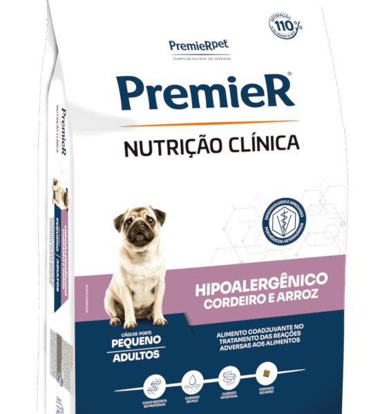Ração Premier Nutrição Clínica Hipoalergênico Cães Pequeno Porte Cordeiro e Arroz