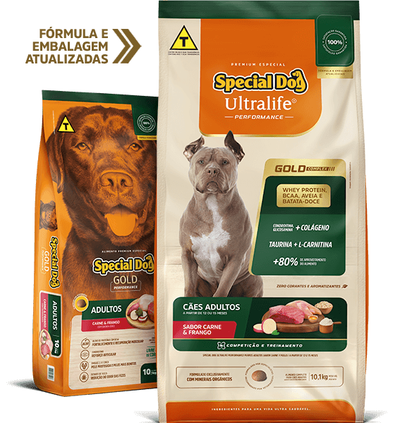 RAÇÃO SPECIAL DOG  ULTRALIFE PERFORMANCE CÃES  ADULTOS CARNE  E FRANGO