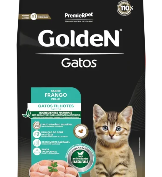 Ração Golden Gatos Filhotes Sabor Frango