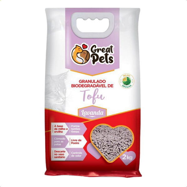 AREIA BIO DE TOFU 2KG - LAVANDA