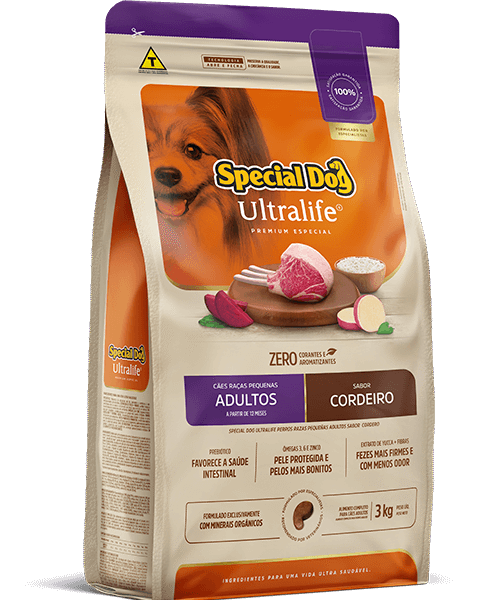 RAÇÃO SPECIAL DOG  ULTRALIFE RAÇAS PEQUENAS  ADULTO  CORDEIRO
