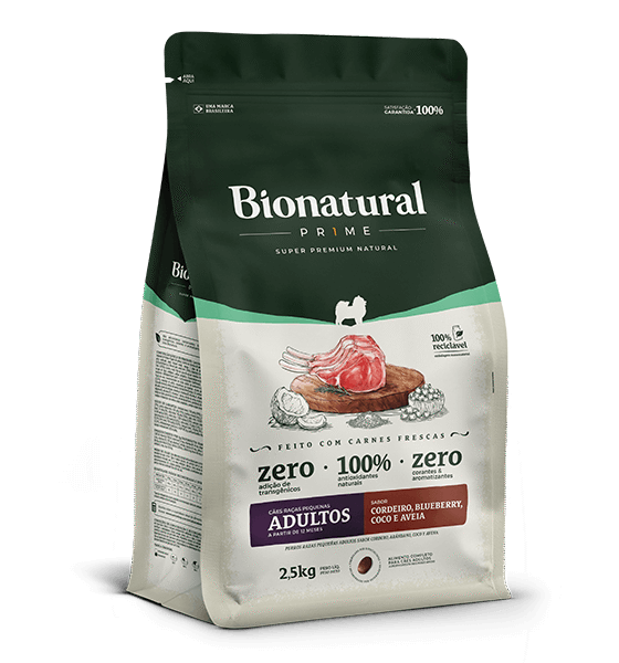 RAÇÃO BIONATURAL CAES RAÇAS PEQ  ADULTO  CORDEIRO