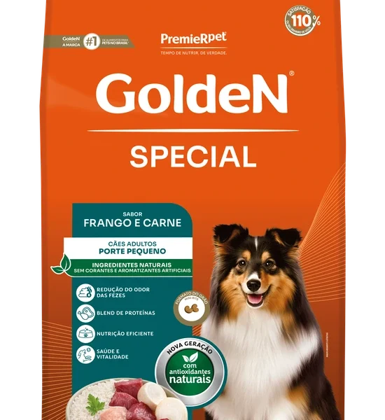 Ração Golden Special Cães Adultos Porte Pequeno Frango e Carne